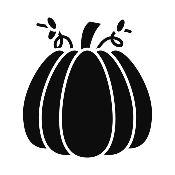 Icono de la calabaza vegetal, estilo silueta — Vector de stock
