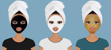 Kız Cilt Bakımı Clipart