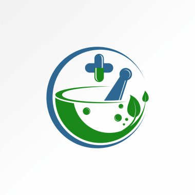 Logo tasarımı grafik konsepti yaratıcı premium vektör stok soyut ezici eczane çapraz kapsül yaprak doğası botaniği. İlgili Madicine sağlık