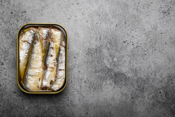 Canned fish in a tin