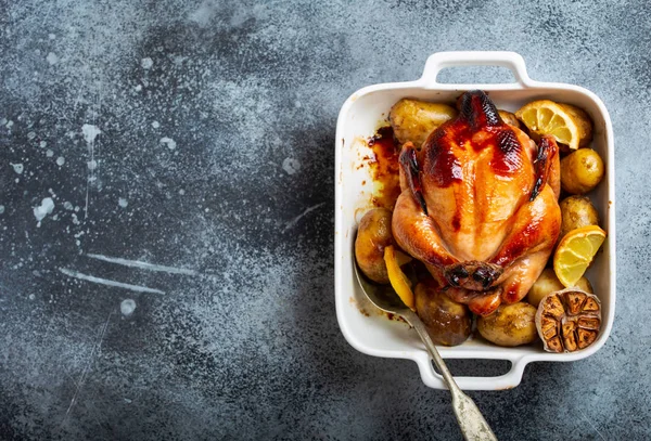 fırında bütün tavuk