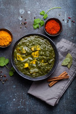 Hint vejetaryen yemek Palak Paneer