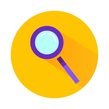 Flat Icon Magnifier. Single high quality flat symbol of search for web design or mobile app.