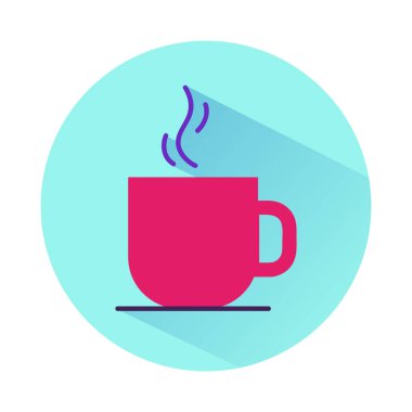 Flat Icon coffee. Single high quality flat symbol of coffee cup for web design or mobile app.