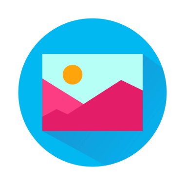 Flat Icon Picture. Single high quality flat symbol of picture for web design or mobile app.