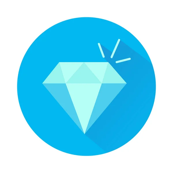 Плоский Піктограмний Діамант Одноразовий Високоякісний Плоский Символ Алмазу Веб Дизайну — стокове фото