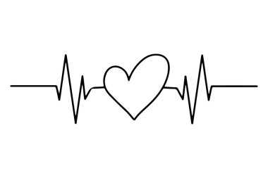 Kalp sembolü, kardiyoloji, tıbbi nabız, ECG, EKG tasarımı, sağlık hizmeti klibi çizelgesi, sağlık izleme, dijital kalp atışı grafikleri