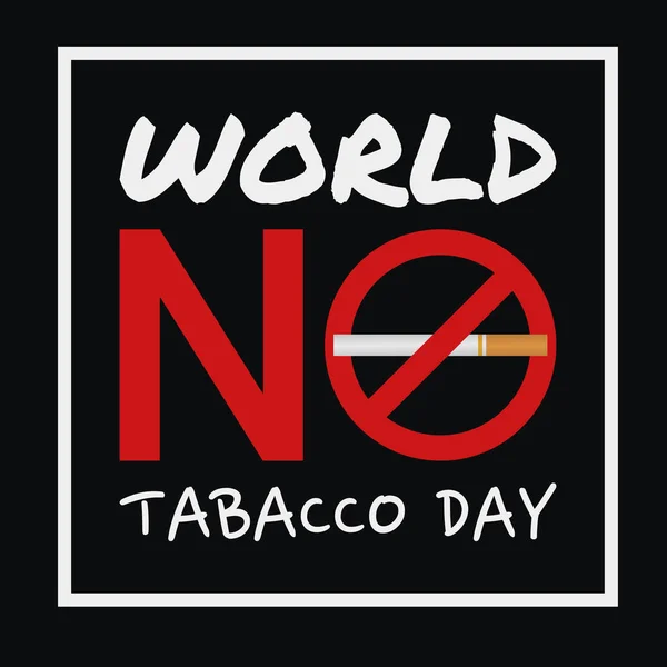 Världen Ingen Tobaksdag Maj Utan Rökning Banderoller Affischer Bakgrunder Vektor — Stock vektor