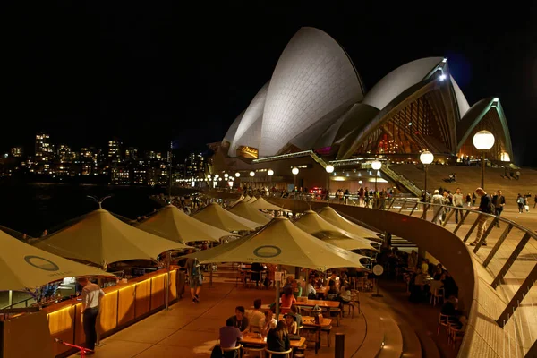 2016 Sydney Opera House Sydney Australia Comienza Vida Nocturna — Foto de Stock