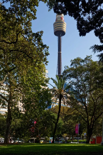 Sydney Nsw Australia Aprile 2016 Sydney Tower Vista Hyde Park — Foto Stock