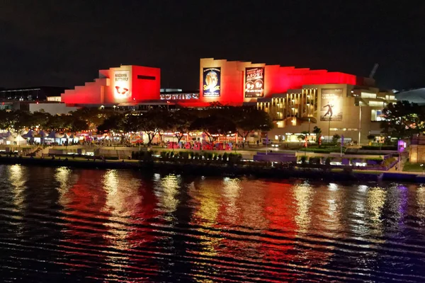 Brisbane Qld Australia Abril 2016 Vista Nocturna Southbank Cultural Forecourt —  Fotos de Stock