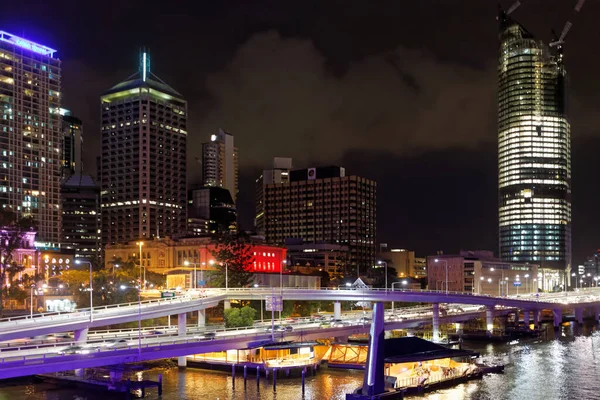 Brisbane Qsl Australia April 2016 Roads Bridges Bank River Brisbane — Stock Photo, Image