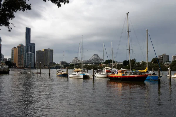 Brisbane Qsl Australia Maggio 2016 Lungomare Del Fiume Brisbane Vicino — Foto Stock