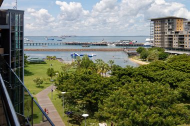 Darwin, NT, Avustralya - 16 / 4 / 2016: Stokes Hill konutları.