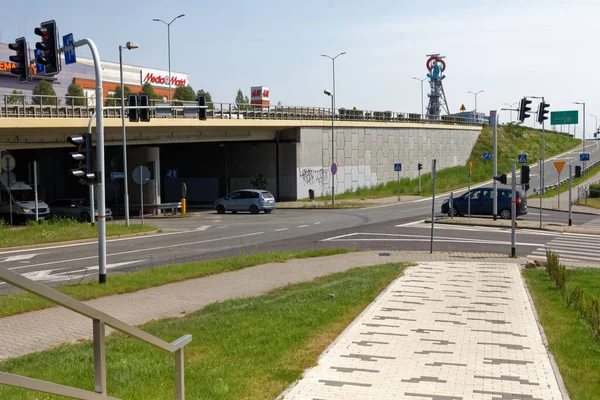Περιφερειακός Αυτοκινητόδρομος Διέλευσης 902 Εμπορικό Κέντρο Silesia City Centre Στο — Φωτογραφία Αρχείου