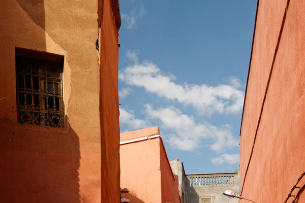 Marrakesh, Morocco - 14 May 2013: Architecture details of Marrakesh medina.