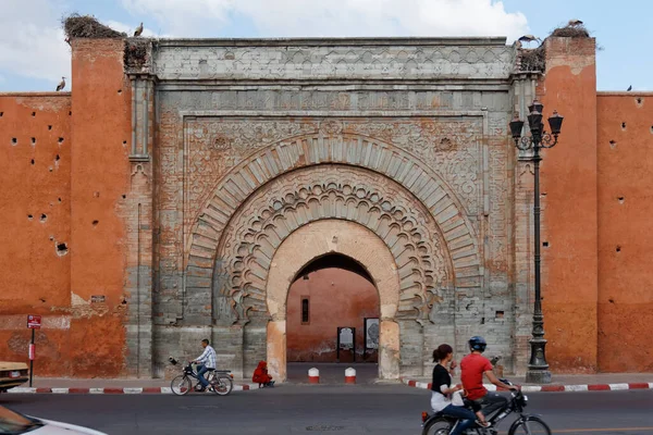 Marrakech Marruecos Mayo 2013 Bab Robb Gate Parte Suroeste Del — Foto de Stock