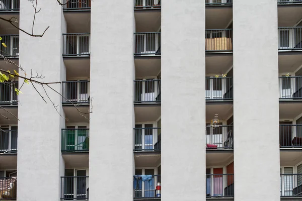 Belváros Resitential Tower Erkélyei Ablakai — Stock Fotó