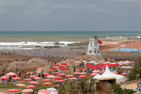 Barrio Playa Casablanca Ciudad Más Grande Capital Negocios Marruecos 2013 — Foto de Stock