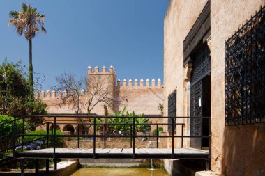 Rabat, Morocoo - 13 / 06 / 2013: Udayas 'ın Kasbah kentindeki Endülüs Bahçeleri.