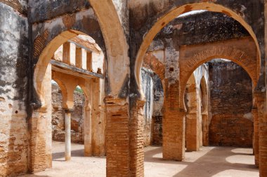 Rabat / Fas - 13 / 06 / 2013: Chellah (veya Shalla) - Rabat 'ın hemen dışındaki bir ortaçağ Müslüman mezarlığı.