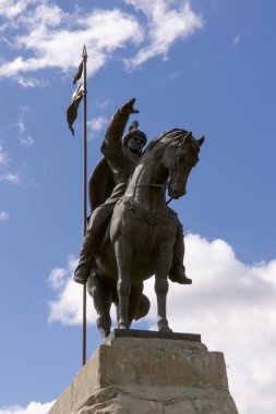 Elabuga, Tataristan, Rusya - 08 09 2020: Bulgar Emir I. İbrahim 'in Anıtı.