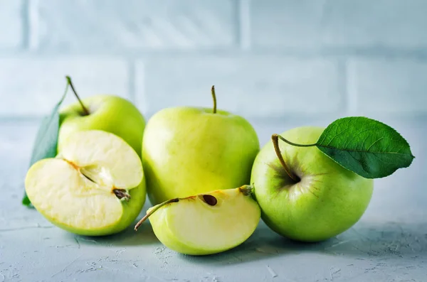 Apples with leaves. toning. selective focus