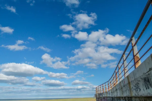 Rio Gallegos Argentine Februari 2020 Zicht Riviermonding Van Onderen Met — Stockfoto