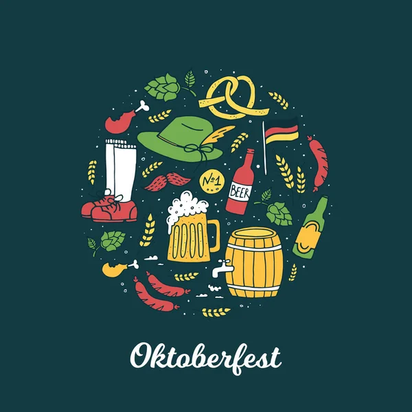 Oktoberfest vektörü ayarlandı — Stok Vektör