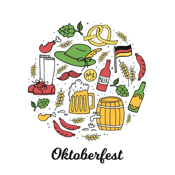 Oktoberfest doodle系列 — 图库矢量图片