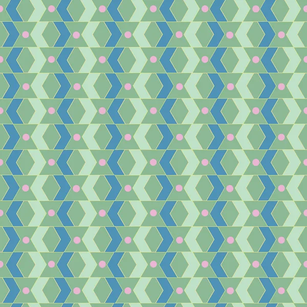 Kusursuz Vektör Geometik Pastel Yeşil ve Mavi Desen. Kumaş, duvar kâğıdı ve yapıştırma kitabı için mükemmel..