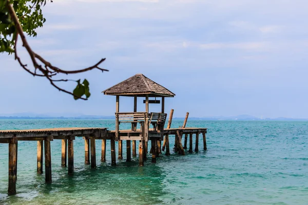 Lusthus Och Trä Jatty Koh Samet Thailand — Stockfoto