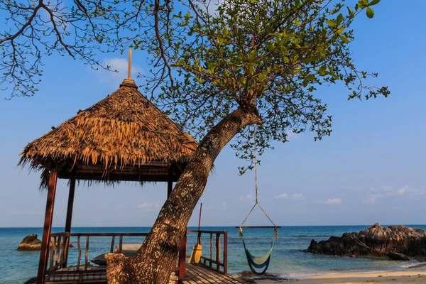 Lusthus Och Swing Tropical Resort Strandpromenaden Koh Mun Nork Rayong — Stockfoto