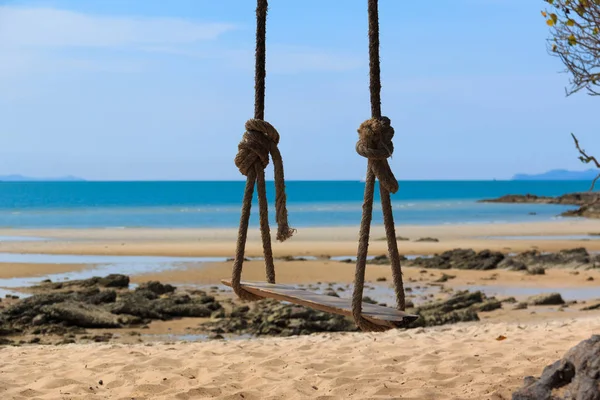 Wood swing at Sai Kaew Beach , Thailand
