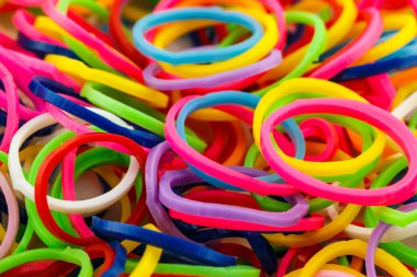 Renkli plastik bantları closeup arka planı için