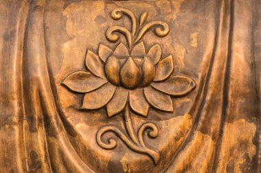 Altın bronz üzerinde Lotus