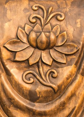 Altın bronz üzerinde Lotus
