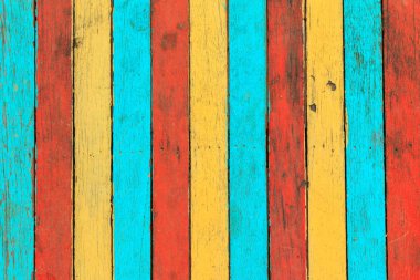 Eski ahşap çit renkli
