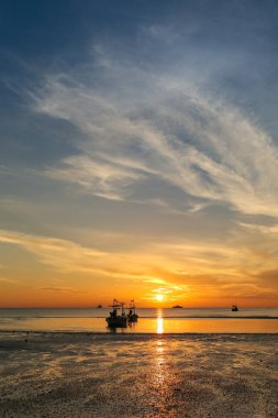 Tayland hua hin Plajı güneş doğarken