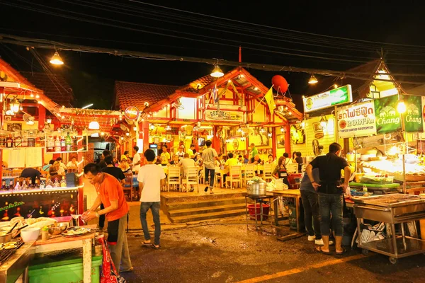 stock image Hua Hin Night Market famous place for a seafood dinner and buy Souvenir.