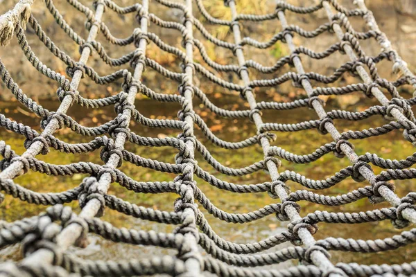 Climb Net Rope Close Background Textures — Stock Photo, Image