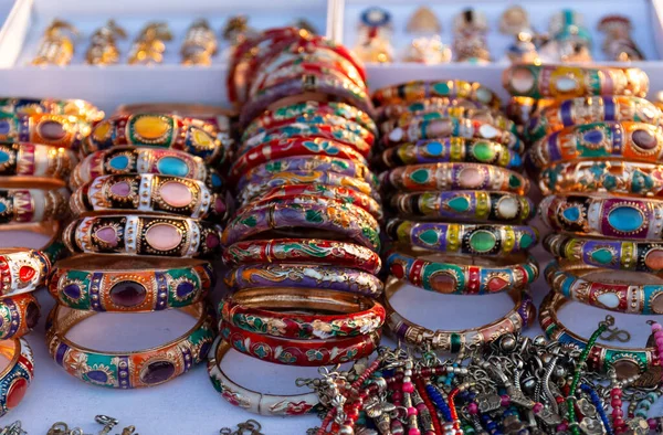 Feria Artesanía Surajkund Arte Popular Souvenirs Africanos Pulseras — Foto de Stock