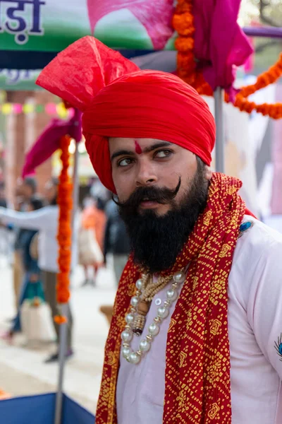 Geleneksel Hint Kıyafetleri Içindeki Hintli Adam — Stok fotoğraf