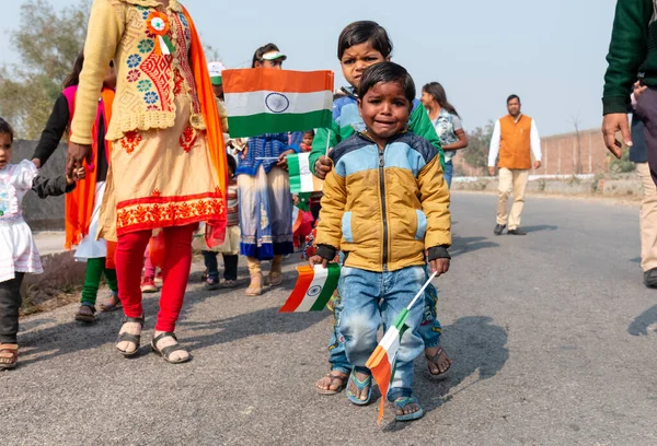 Noida Uttar Pradesh India Styczeń 2020 Młodzi Indyjscy Studenci Slumsów — Zdjęcie stockowe