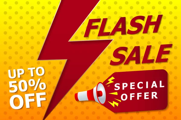 Venta flash oferta especial banner de liquidación — Archivo Imágenes Vectoriales