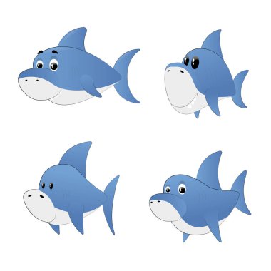 Küçük komik köpekbalığı.