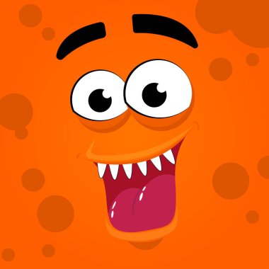 Dişleri ve dili olan korkunç canavar ağzı.. 