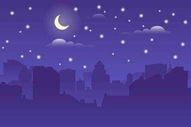 Geceleyin şehir manzarası