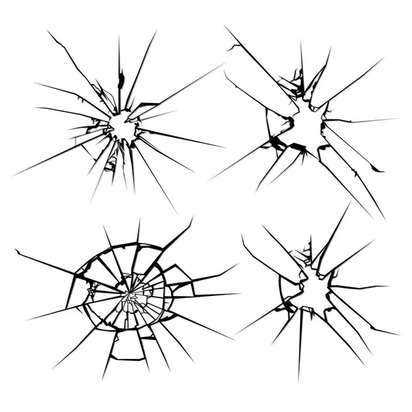 Vidro quebrado realista —  Vetores de Stock