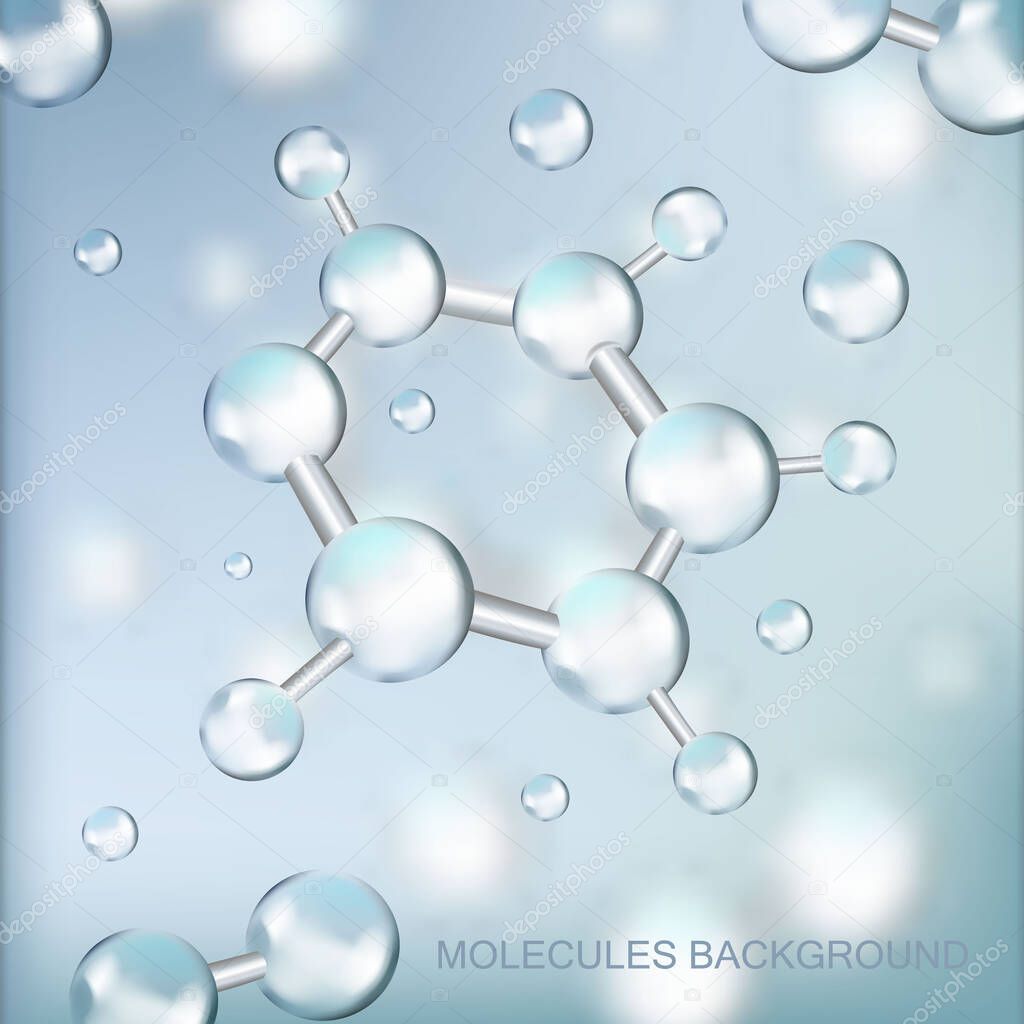 Transparent 3d molecule